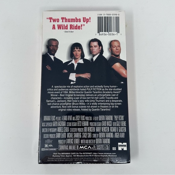 Pulp Fiction Letterbox Collectors Edition VHS 1996 No Stickers Factory Sealed - Picture 2 of 10